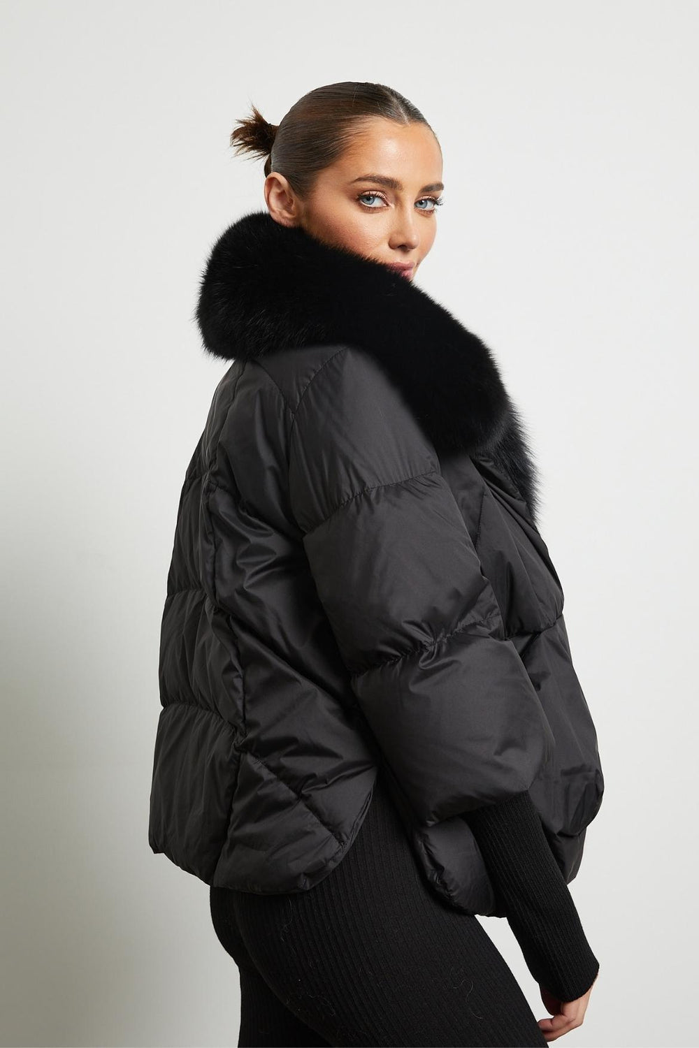 Kimmie Down Coat with Fur Trim