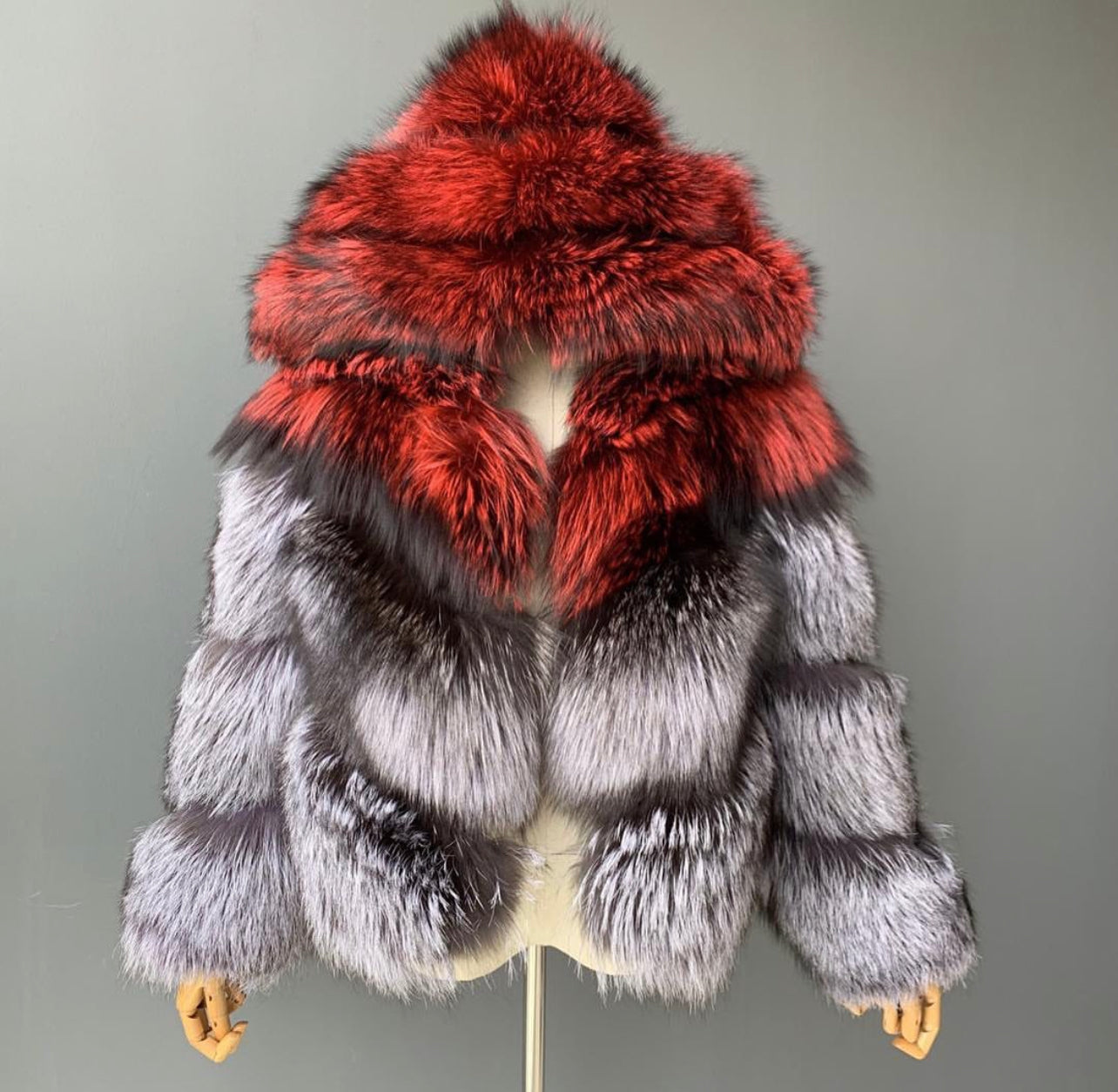 Scarlett Silver Fox Hooded Coat *PRESTIGIOUS FOX FUR*