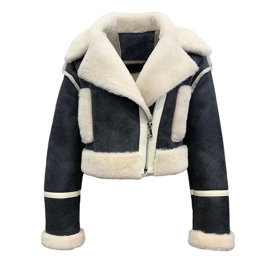 Nia Shearling Crop Jacket