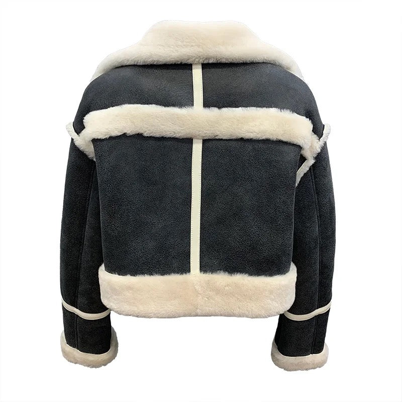 Nia Shearling Crop Jacket