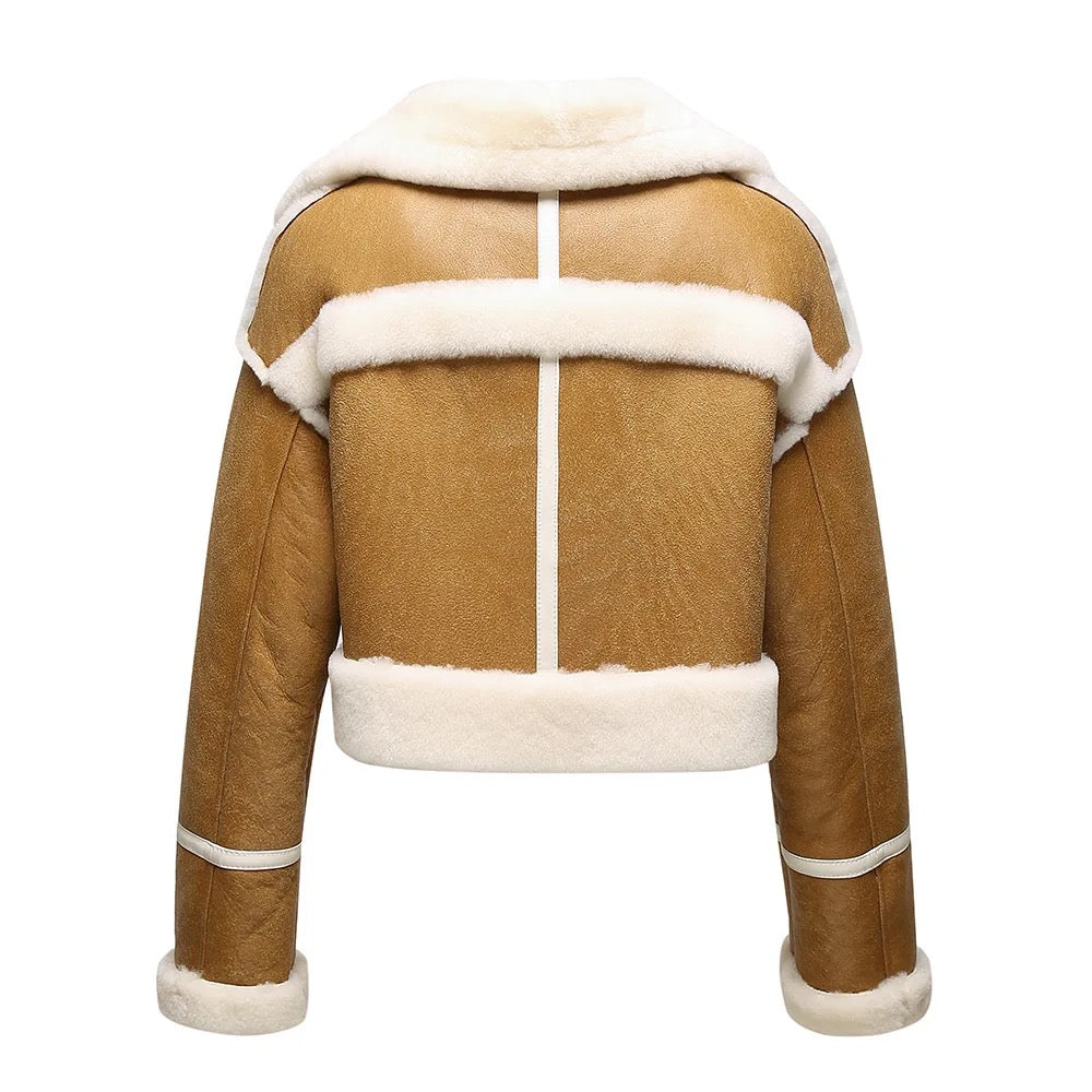 Nia Shearling Crop Jacket