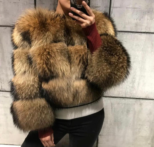 Raccoon Fur Bomber