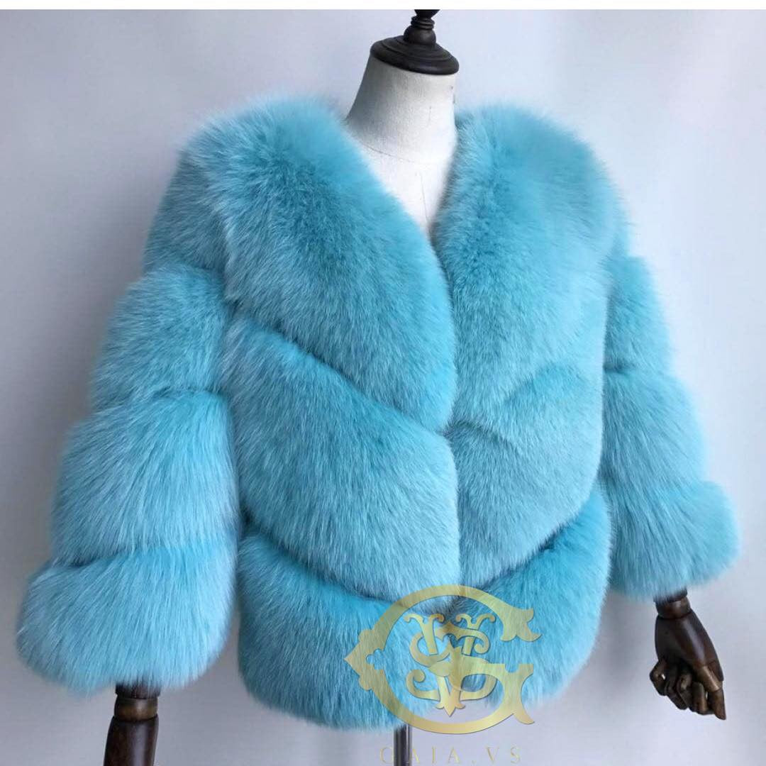 Tiffany Chevron Fox Fur