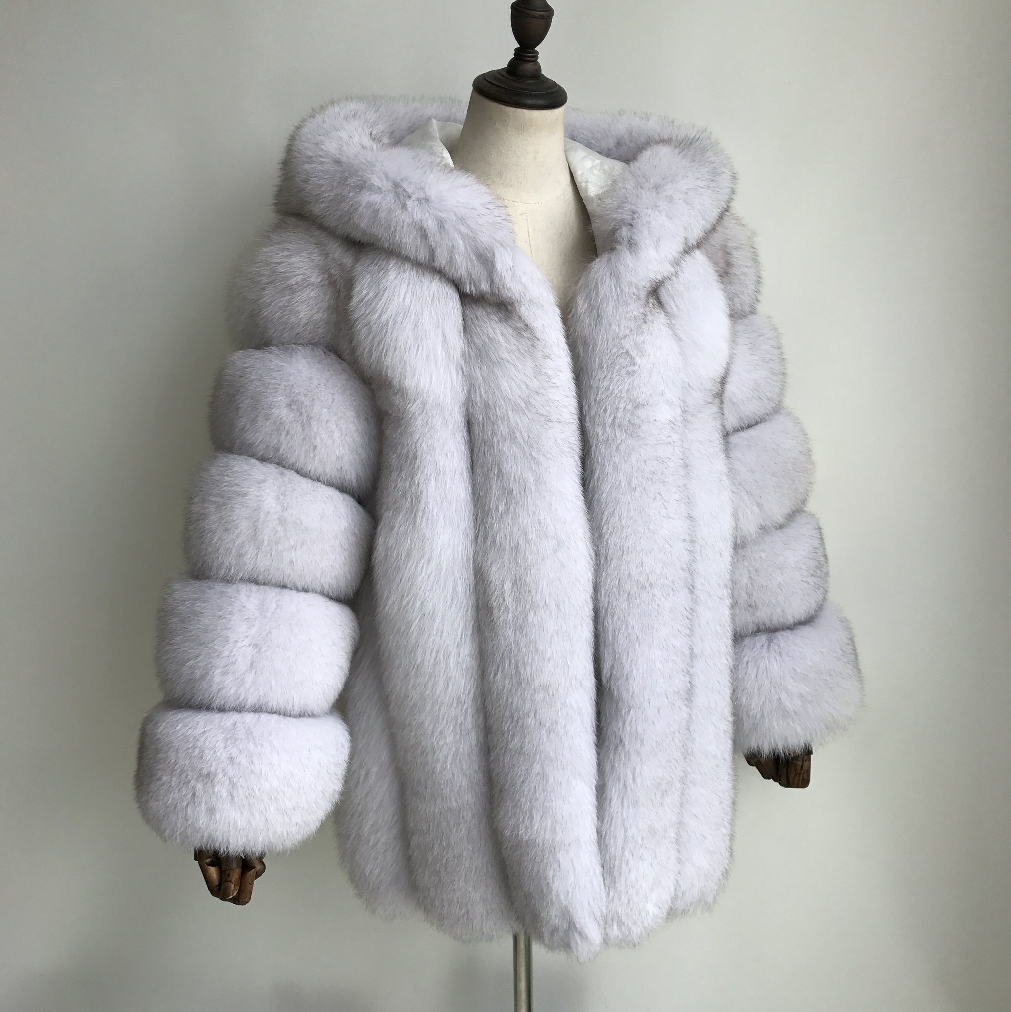 Duchess Hood Fox Fur Jacket – GIA.VS