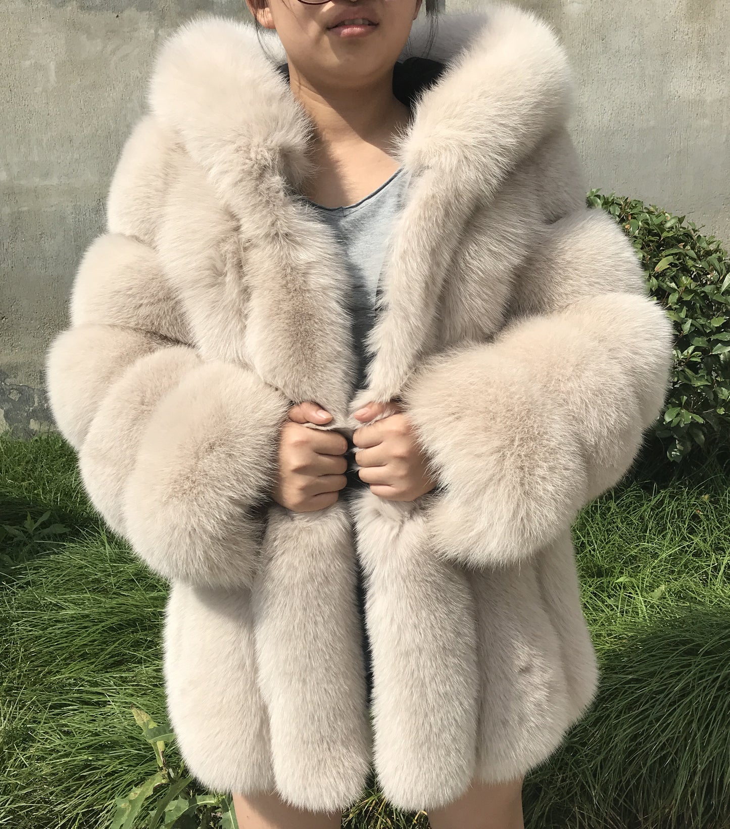 Duchess Hood Fox Fur Jacket