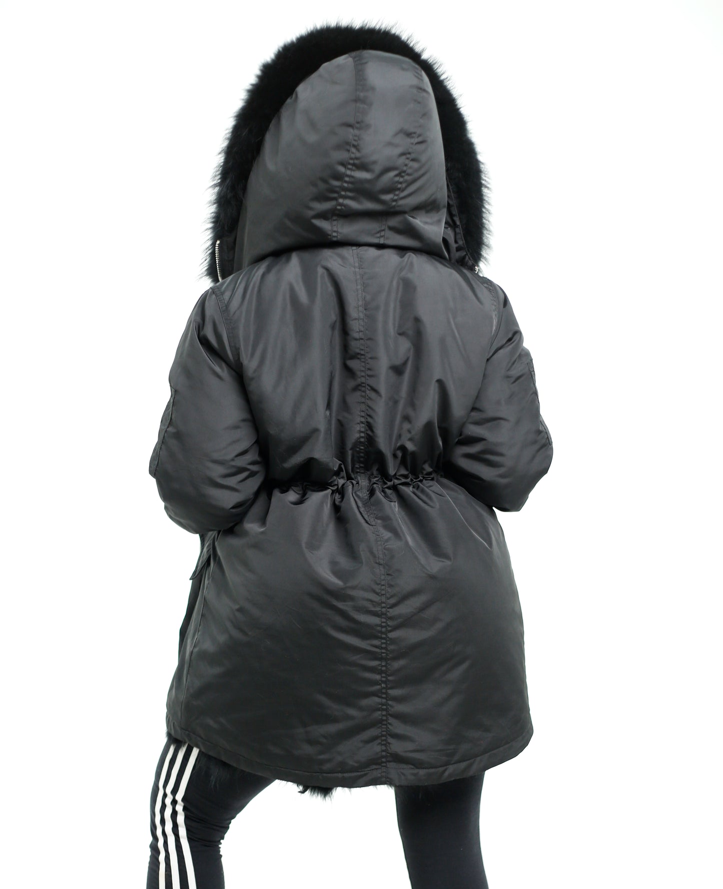 Black VS Black Fox Fur Parka